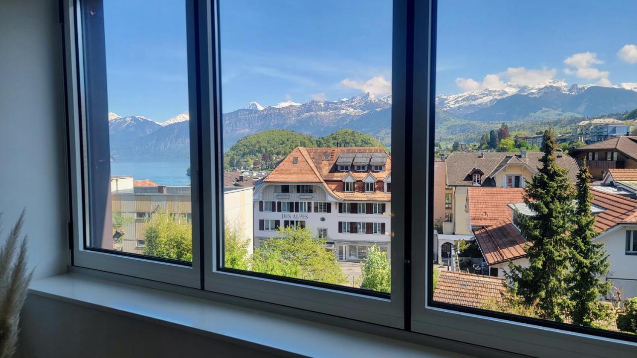 Ferienwohnung Niesen Loft Spiez Exterior foto