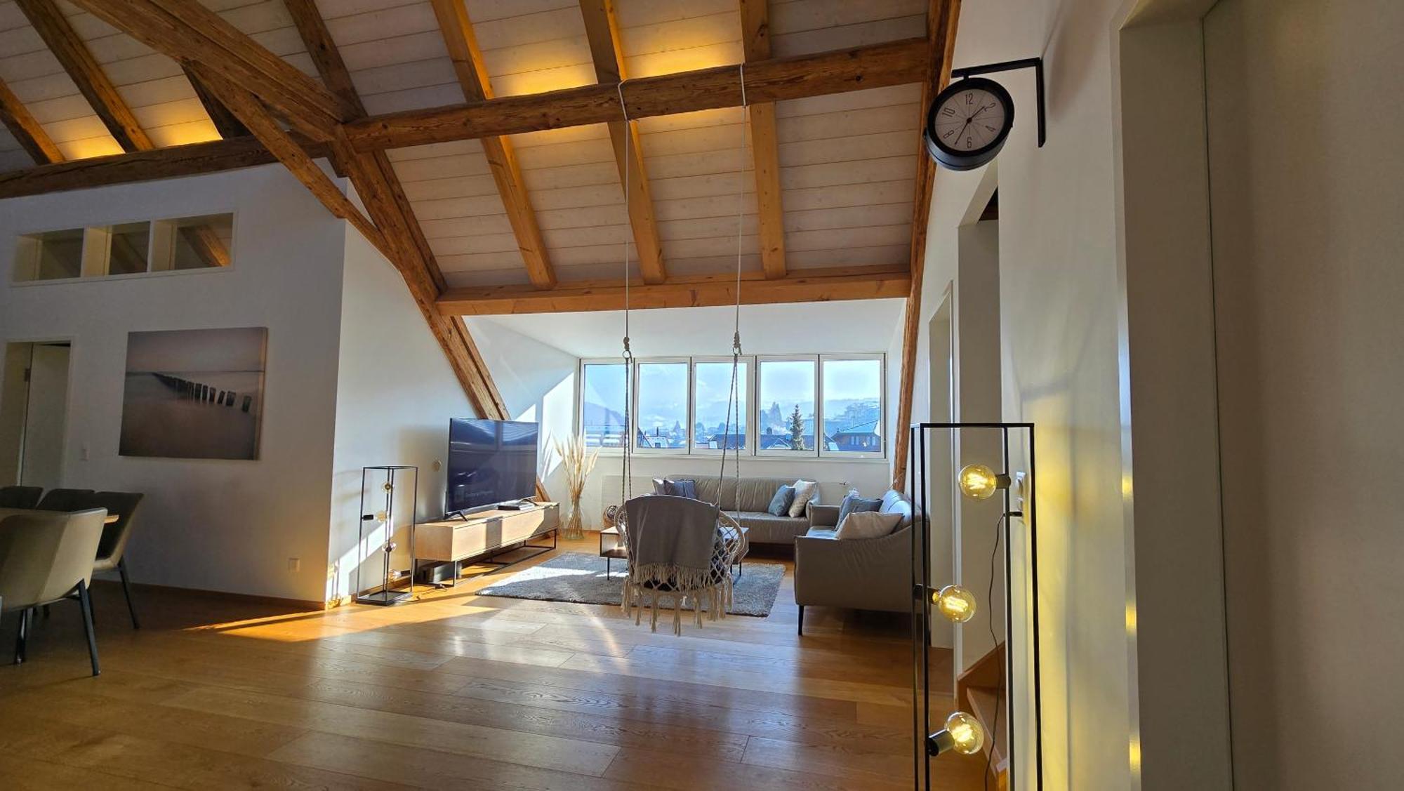 Ferienwohnung Niesen Loft Spiez Exterior foto